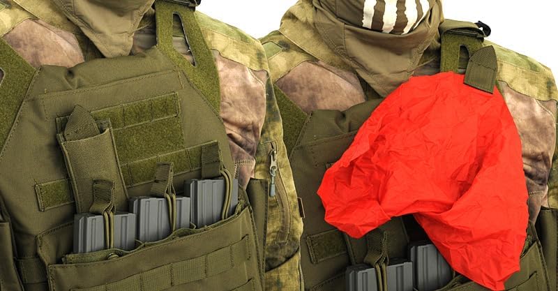 Clovair Clover Airsoft-Airsoft Bright Red Dead Rag - Quick Deploy Pouch - Molle Compatable - Image 3